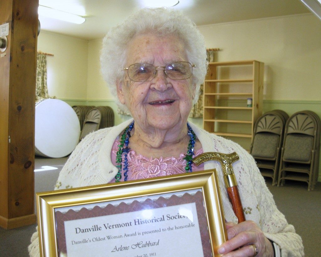 Arlene Hubbard is Danville's reigning oldest woman at 101 years old.